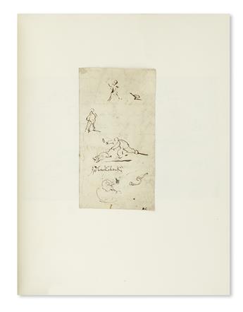 CRUIKSHANK, GEORGE. Over 200 drawings in ink or pencil, 6 Signed, small fragmentary sketches,